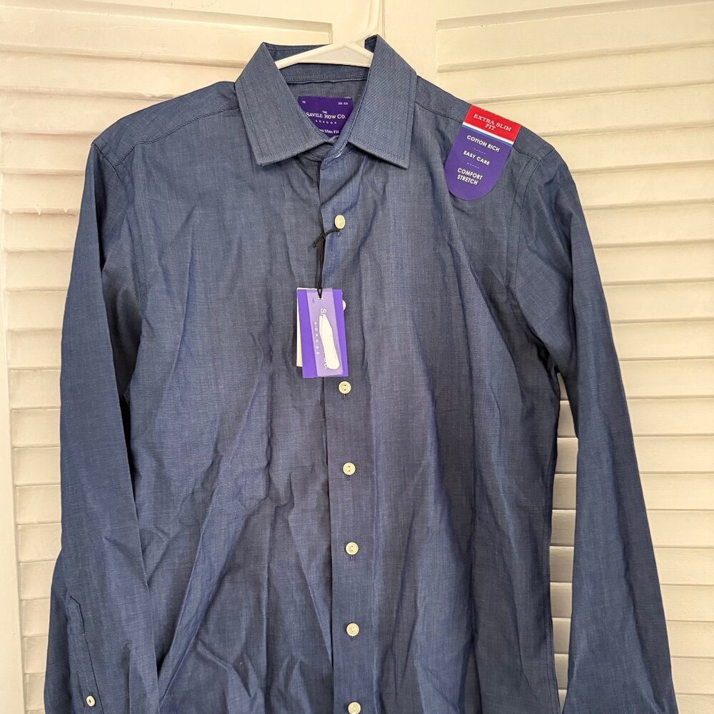 Saville Row Men's Dress Shirt Size 15